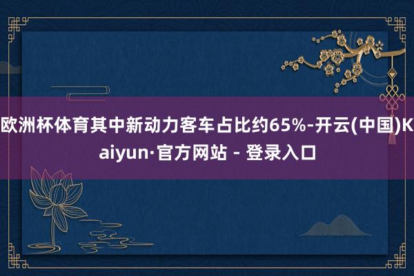 欧洲杯体育其中新动力客车占比约65%-开云(中国)Kaiyun·官方网站 - 登录入口
